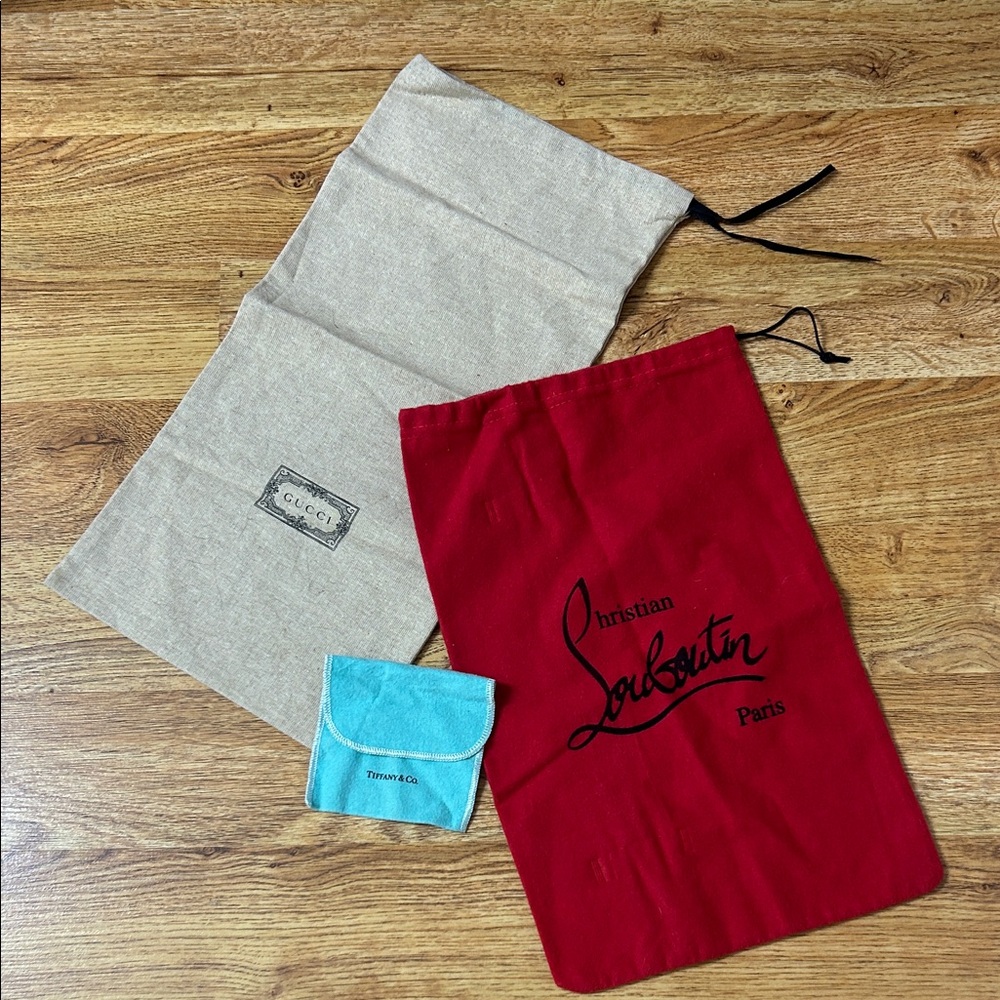 Christian Louboutin Red Dust Bag with two more